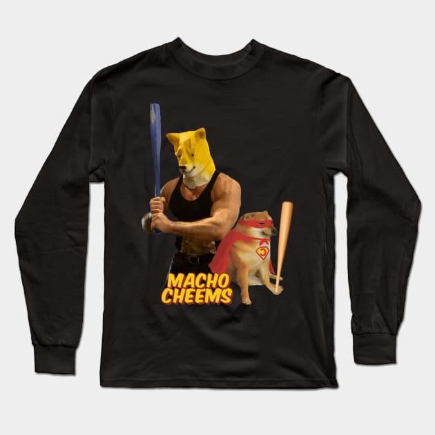 Macho Cheems and Super Cheems 2 Long Sleeve T-Shirt by RKBJJ